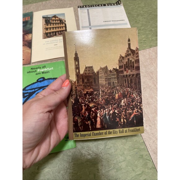 1960s Frankfurt am Main Germany Vtg Travel Booklet Tourist Guide Zoo Map Goethe - Picture 4 of 8